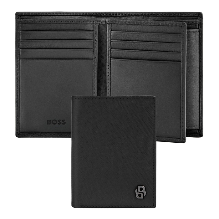 Футляр для кредитных карт Double B Saffiano Black, чёрный