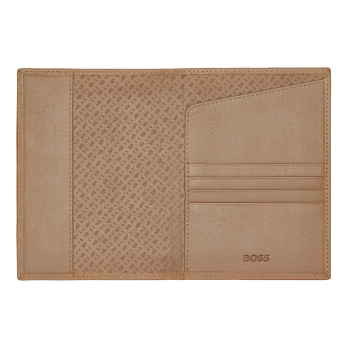 Обложка для паспорта Classic Grained Camel, пастельный коричневый