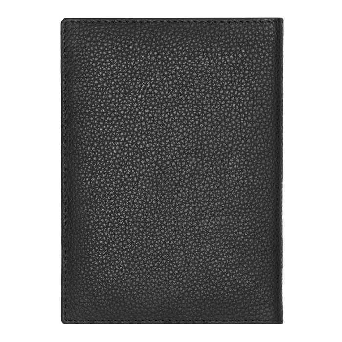 Обложка для паспорта Classic Grained Black, чёрный