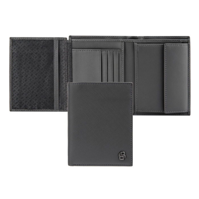 Кошелек Double B Saffiano Grey, серый