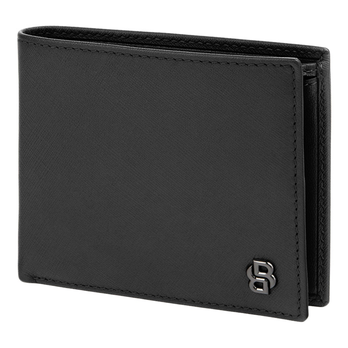 Кошелек Double B Saffiano Black, чёрный