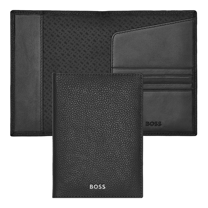 Обложка для паспорта Classic Grained Black, чёрный