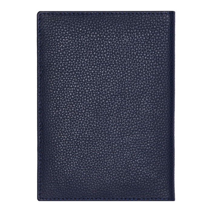 Обложка для паспорта Classic Grained Navy, тёмно-синий
