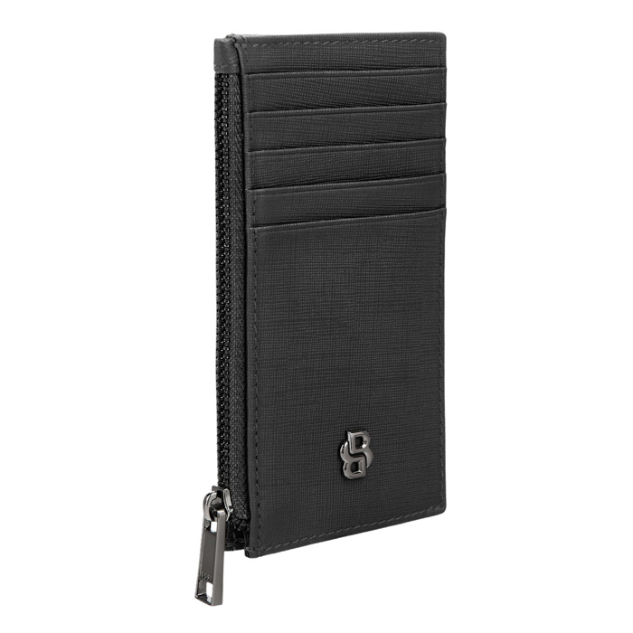 Футляр для кредитных карт Double B Saffiano Black, чёрный