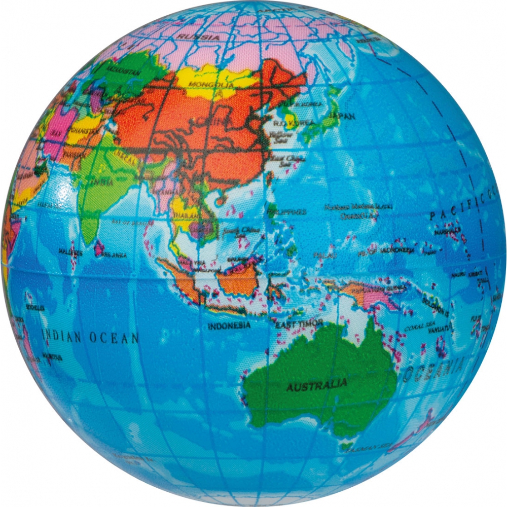 Мяч антистресс в форме глобуса