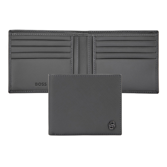 Кошелек Double B Saffiano Grey, серый