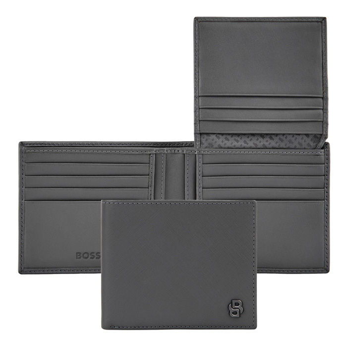 Кошелек Double B Saffiano Grey, серый