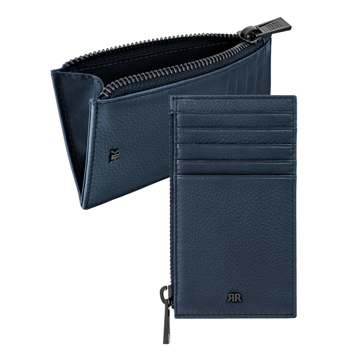 Футляр для кредитных карт Jefferson Dusk Blue на молнии