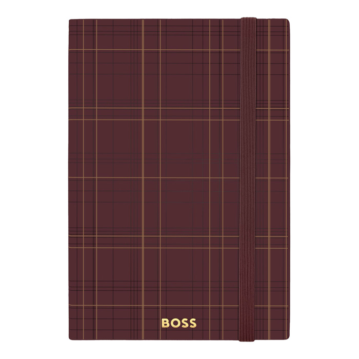 Блокнот А5 Checkered Burgundy Lined, тёмно-красный