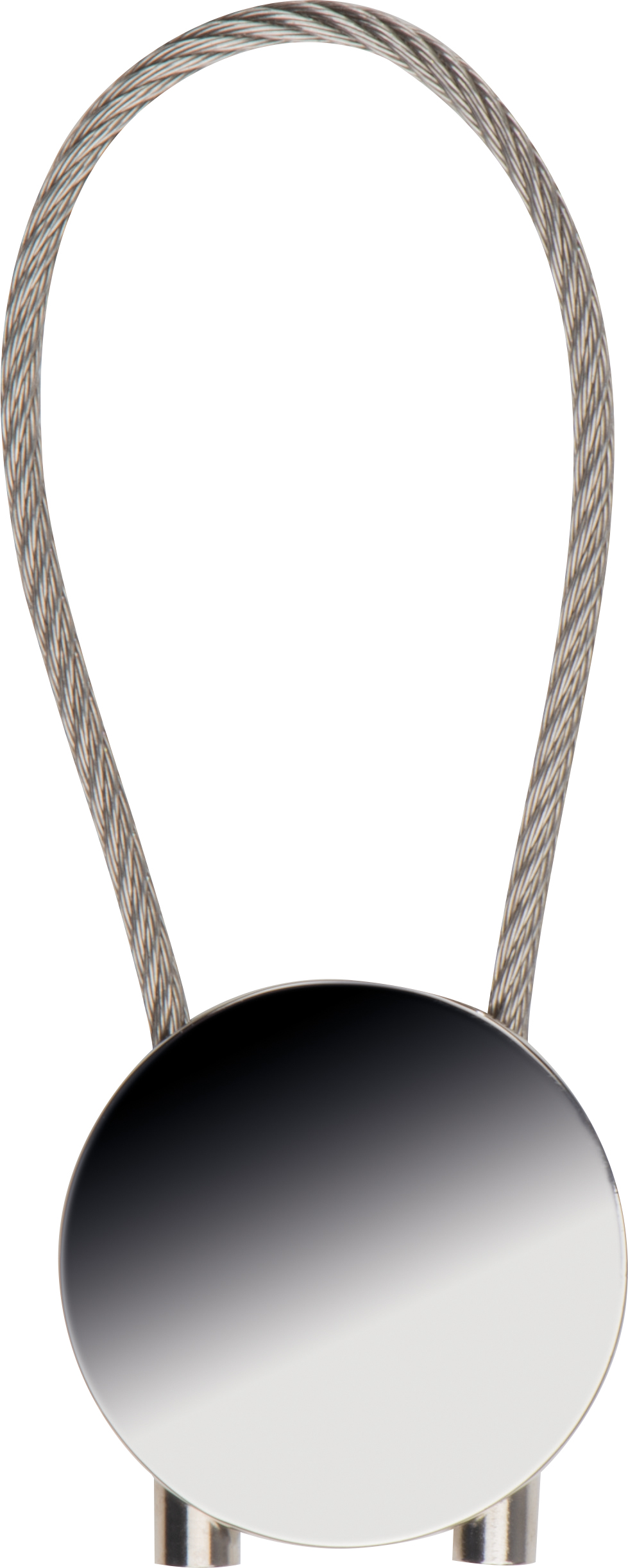 Круглый брелок для ключей с проволочной петлей