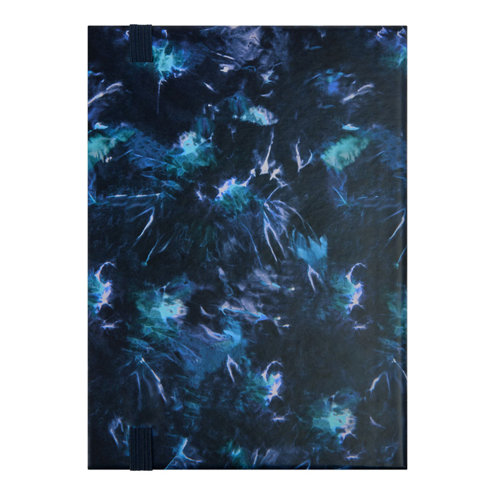 Блокнот А5 Tie-dye Flower Navy Lined, тёмно-синий
