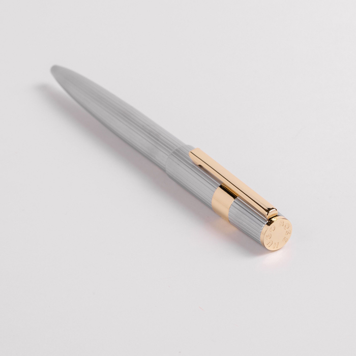 Ручка шариковая Gear Pinstripe Silver / Gold, серебристый