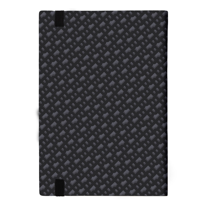 Блокнот А5 Monogram Grey Lined, чёрный