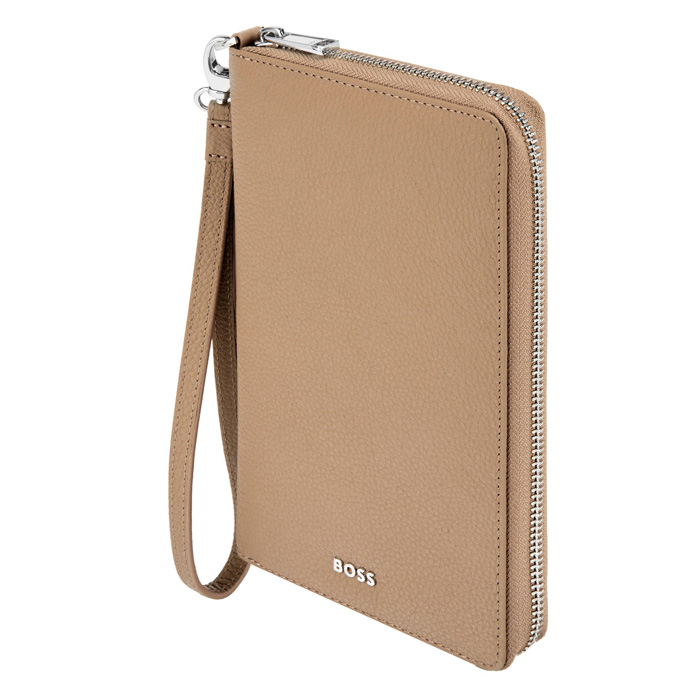 Дорожный кошелек Classic Grained Camel, пастельный коричневый