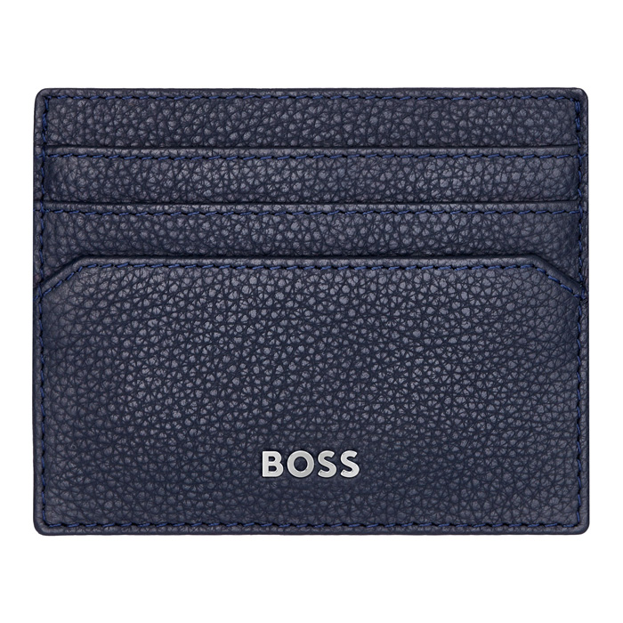 Футляр для кредитных карт Classic Grained Navy, тёмно-синий