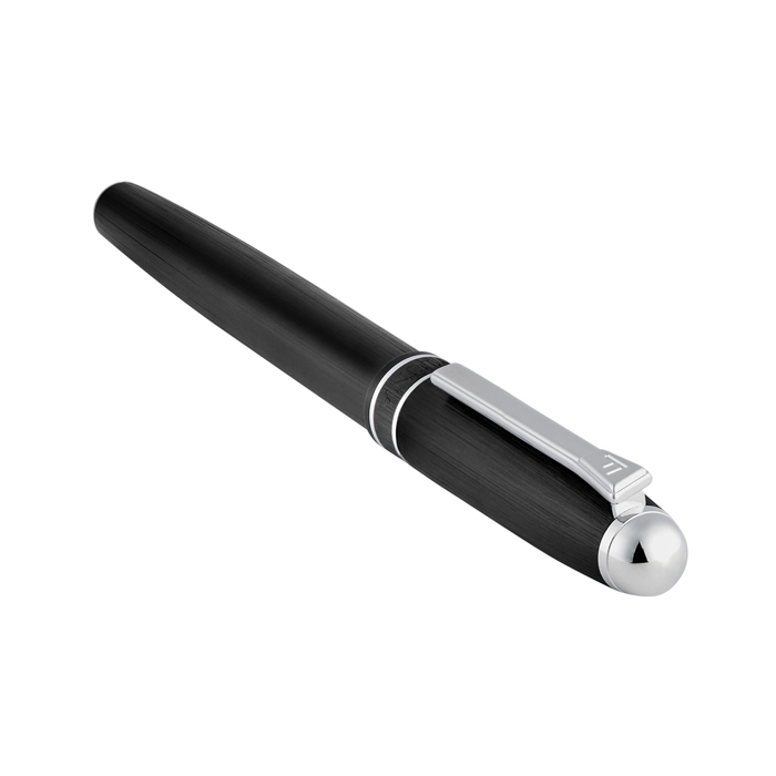 Ручка-роллер Classicals Brushed Black & Chrome, чёрный