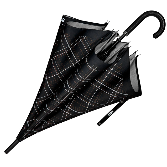 Зонт-трость Checkered Black, чёрный