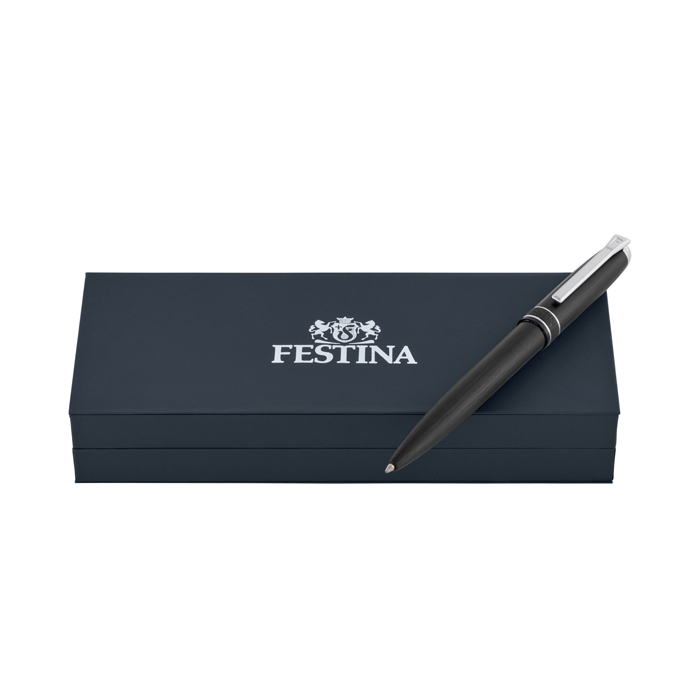 Шариковая ручка Classicals Brushed Black & Chrome, чёрный