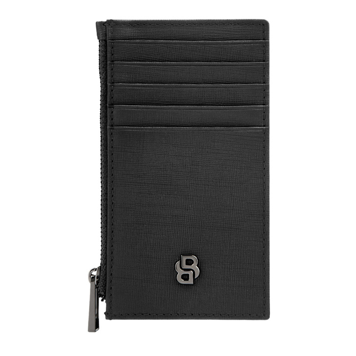 Футляр для кредитных карт Double B Saffiano Black, чёрный