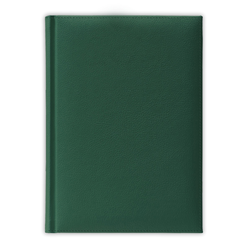 Ежедневник датированный V52 14,5x20,5 см PLAZA темно-зеленый серебряный срез
