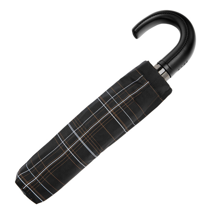 Складной зонт Checkered Black, чёрный