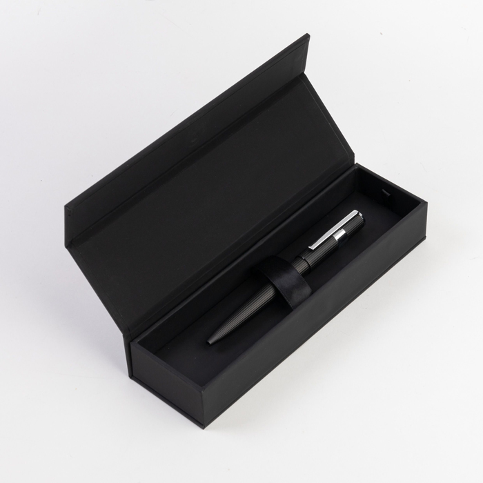 Ручка шариковая Gear Pinstripe Black / Chrome, чёрный