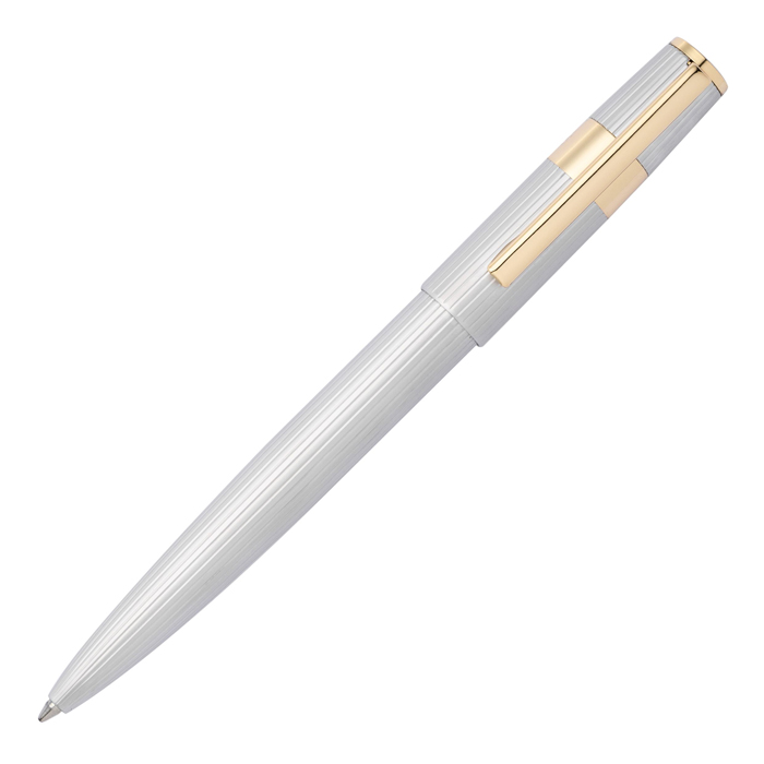 Ручка шариковая Gear Pinstripe Silver / Gold, серебристый