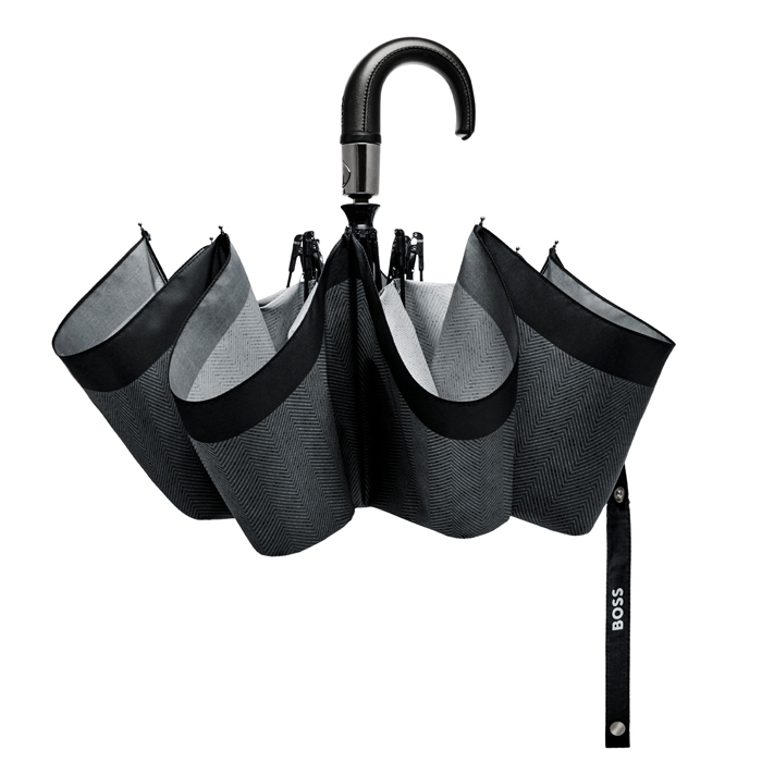 Складной зонт Chevron Dark Grey, тёмно-серый