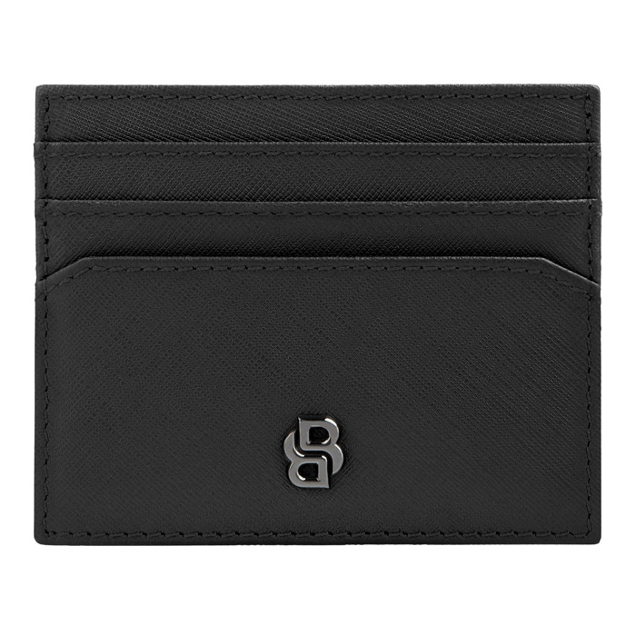 Футляр для кредитных карт Double B Saffiano Black, чёрный