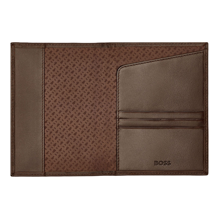 Обложка для паспорта Classic Smooth Brown, тёмно-коричневый