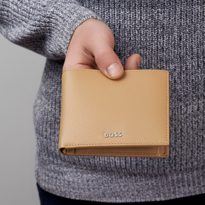 Кошелек Classic Grained Camel, пастельный коричневый