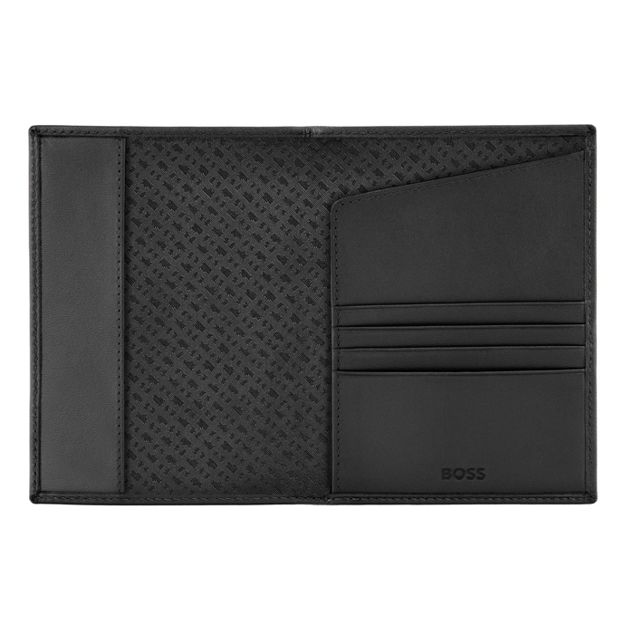 Обложка для паспорта Double B Saffiano Black, чёрный