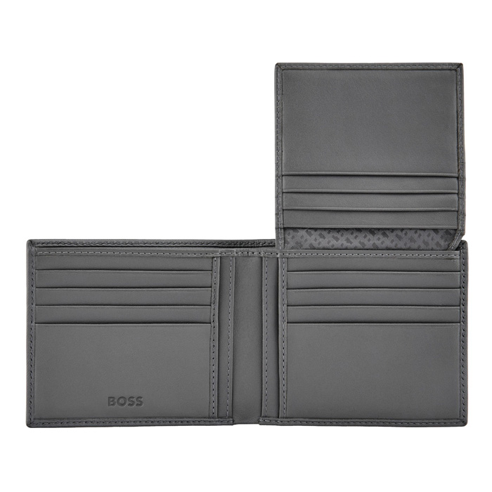 Кошелек Double B Saffiano Grey, серый