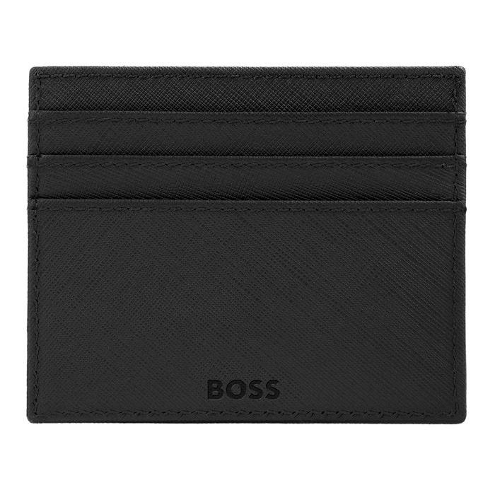 Футляр для кредитных карт Double B Saffiano Black, чёрный