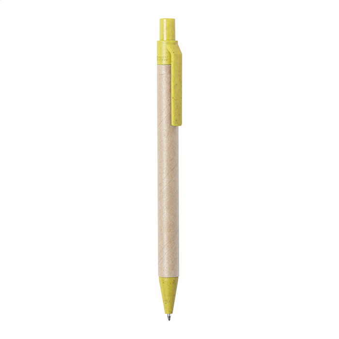 Ручка шариковая Wepel из переработанной бумаги, жёлтый