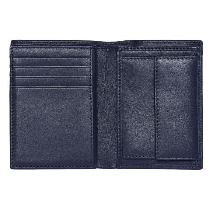 Футляр для кредитных карт Classic Grained Navy, тёмно-синий