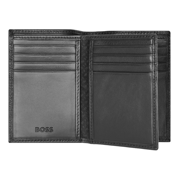 Футляр для кредитных карт Trifold Classic Grained Black, чёрный