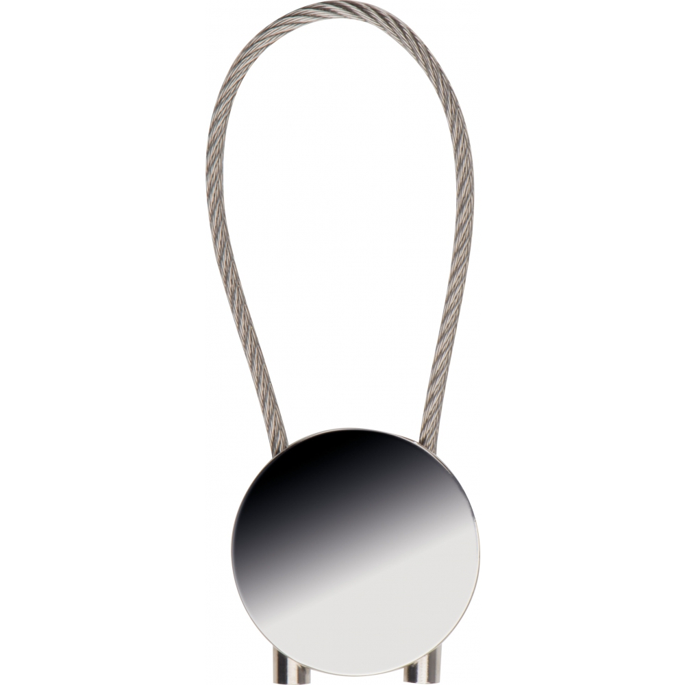 Круглый брелок для ключей с проволочной петлей