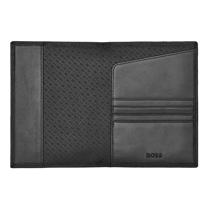 Обложка для паспорта Classic Grained Black, чёрный