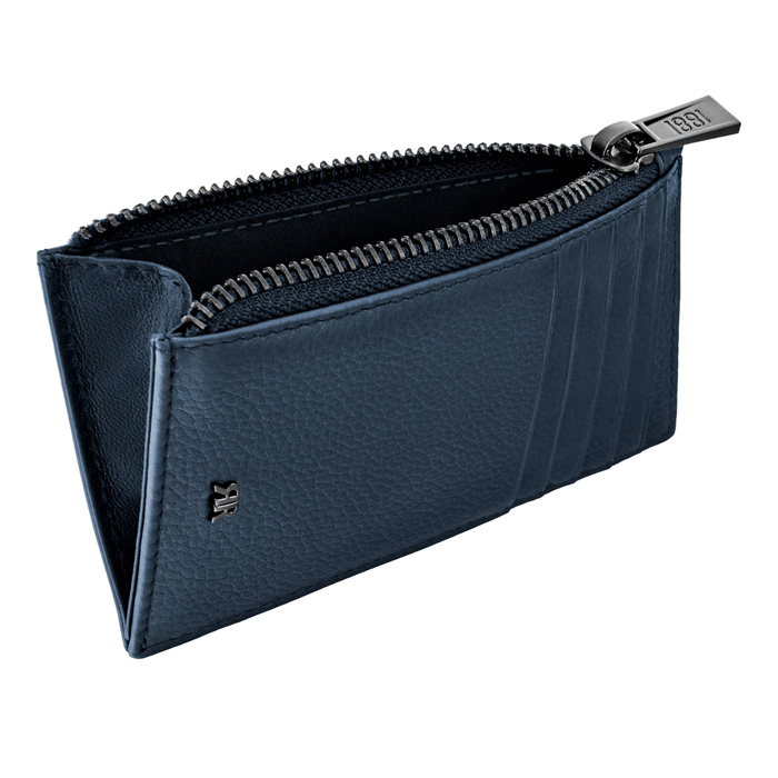 Футляр для кредитных карт Jefferson Dusk Blue на молнии