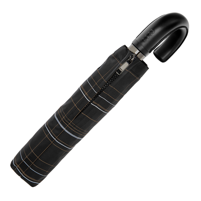 Складной зонт Checkered Black, чёрный