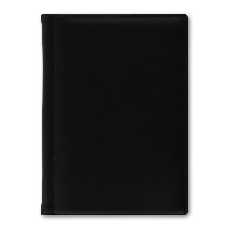 Ежедневник датированный V52 14,5x20,5 см PELLE SIENA черный без среза