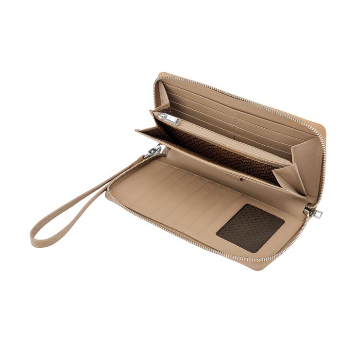 Дорожный кошелек Classic Grained Camel, пастельный коричневый