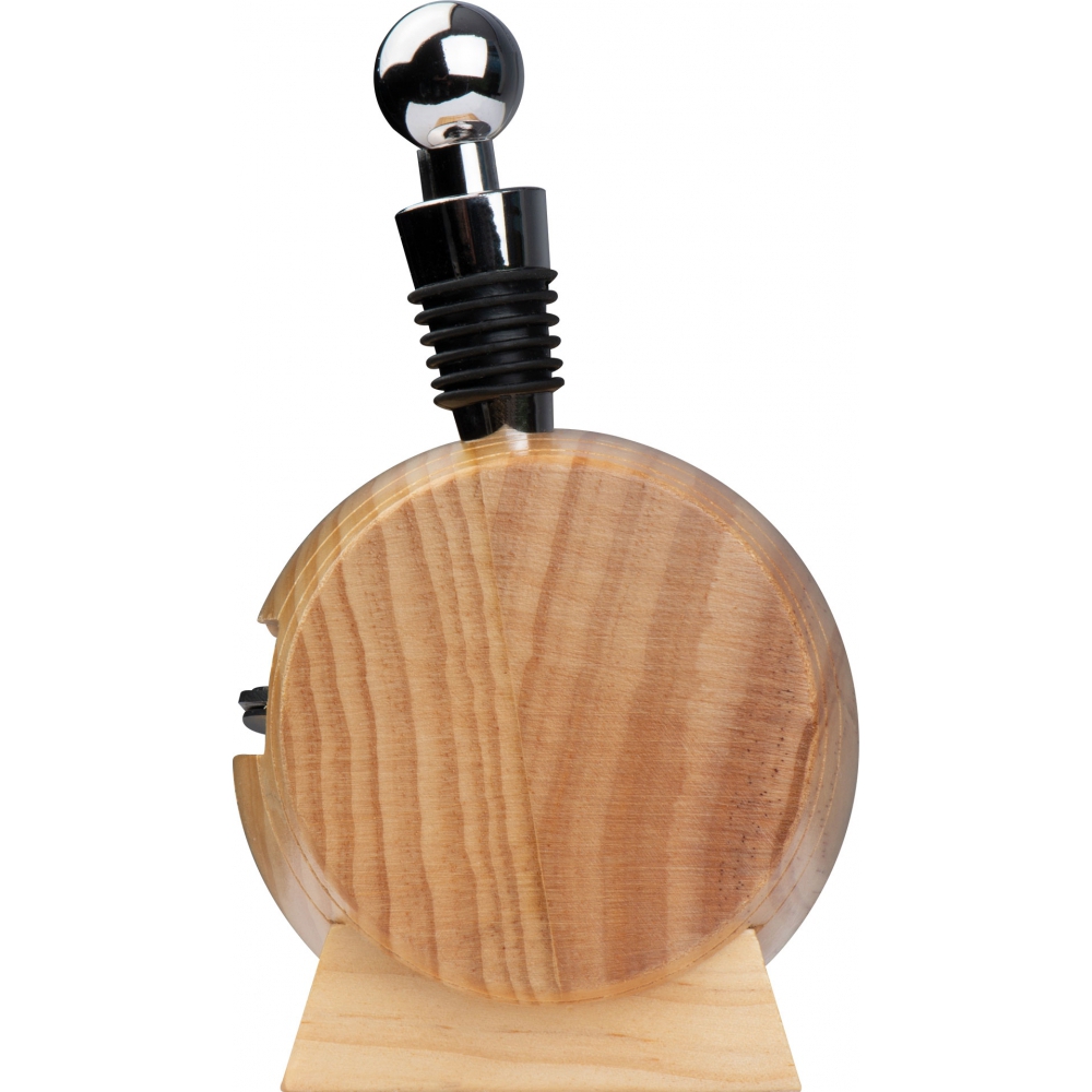 Набор для вина в деревянной бочке