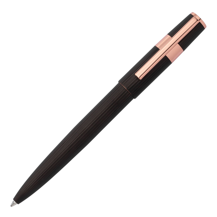 Ручка шариковая Gear Pinstripe Black / Rosegold, чёрный