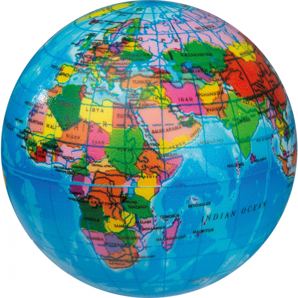 Мяч антистресс в форме глобуса
