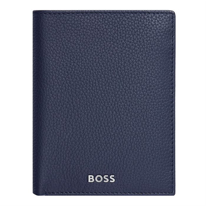 Футляр для кредитных карт Classic Grained Navy, тёмно-синий