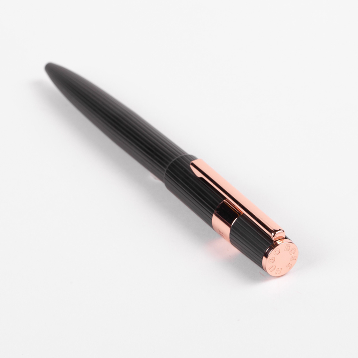 Ручка шариковая Gear Pinstripe Black / Rosegold, чёрный