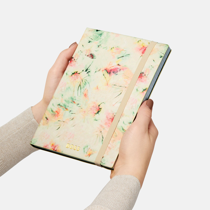 Блокнот А5 Tie-dye Flower Cream Lined, бежевый