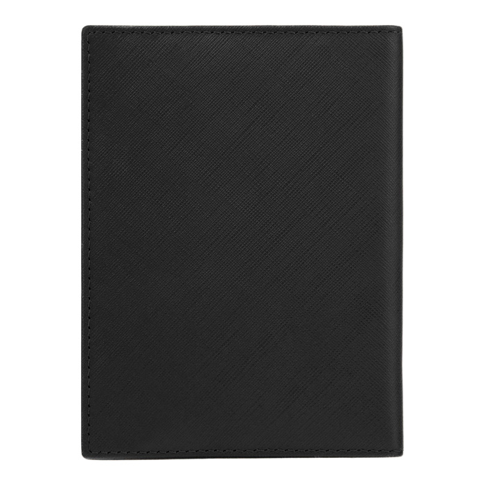 Обложка для паспорта Double B Saffiano Black, чёрный